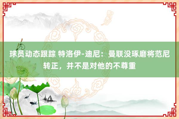 球员动态跟踪 特洛伊-迪尼：曼联没琢磨将范尼转正，并不是对他的不尊重