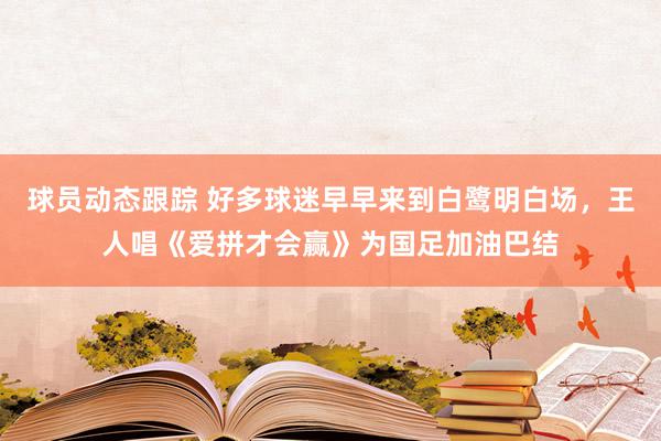 球员动态跟踪 好多球迷早早来到白鹭明白场，王人唱《爱拼才会赢》为国足加油巴结