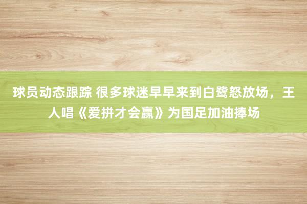 球员动态跟踪 很多球迷早早来到白鹭怒放场，王人唱《爱拼才会赢》为国足加油捧场