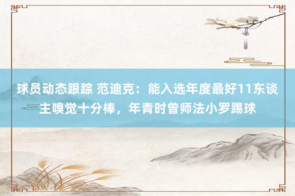 球员动态跟踪 范迪克：能入选年度最好11东谈主嗅觉十分棒，年青时曾师法小罗踢球