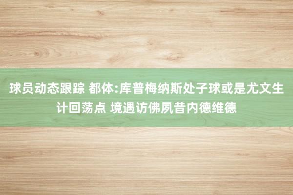 球员动态跟踪 都体:库普梅纳斯处子球或是尤文生计回荡点 境遇访佛夙昔内德维德