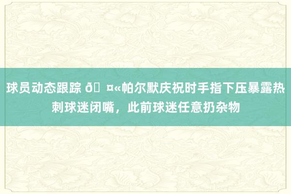 球员动态跟踪 🤫帕尔默庆祝时手指下压暴露热刺球迷闭嘴，此前球迷任意扔杂物